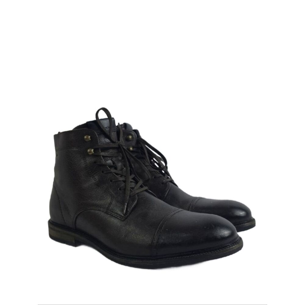 Ambitious Lace Up Leather Cap Toe Men's Ankle Boots Size‎ EU 43. US 10